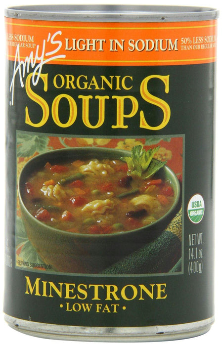 Amy's: Organic Soup Low Fat Minestrone Light In Sodium, 14.1 Oz