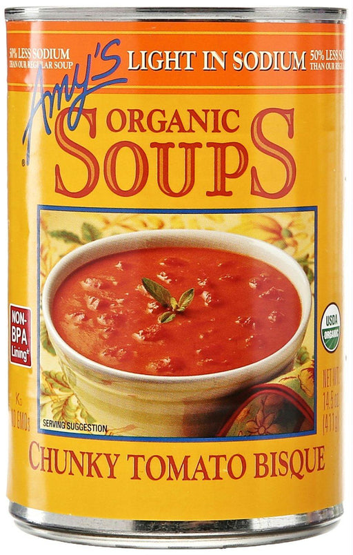 Amy's: Organic Soup Chunky Tomato Bisque Light In Sodium, 14.5 Oz