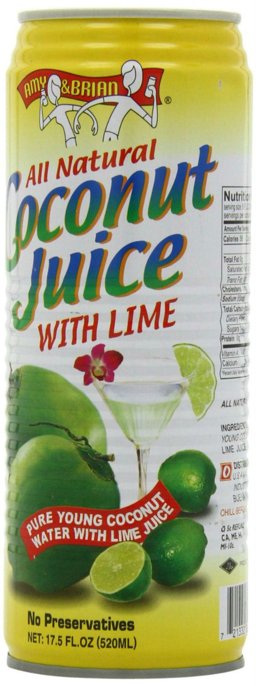 Amy And Brian: Coconut Juice With Lime,17.5 Oz