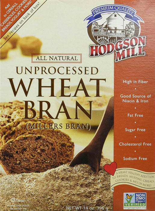 Hodgson Mill: Unprocessed Wheat Bran, 14 Oz