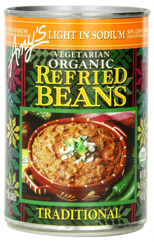 Amy's: Organic Refried Beans Traditional Light In Sodium, 15.4 Oz