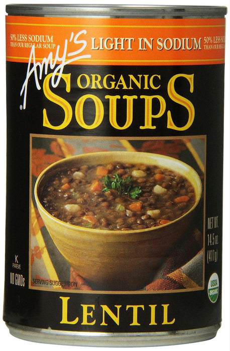 Amy's: Organic Soup Lentil Light In Sodium, 14.5 Oz