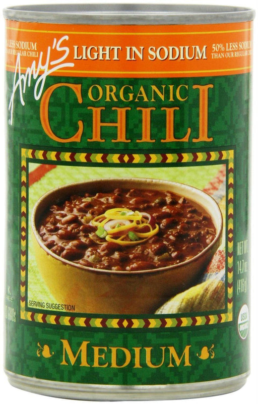 Amy's: Organic Chili Light In Sodium Medium, 14.7 Oz