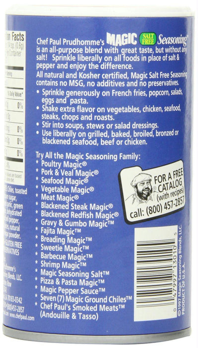 Magic Seasoning Blends: Magic Salt Free Seasoning, 5 Oz