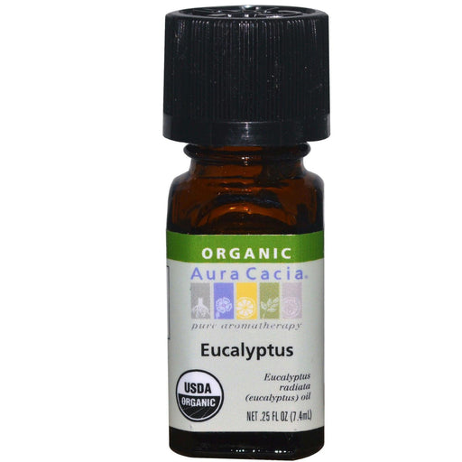 Aura Cacia Organic Eucalyptus Essential Oil, 0.25 Oz