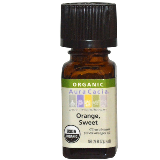 Aura Cacia: Organic Orange Sweet Essential Oil, 0.25 Oz