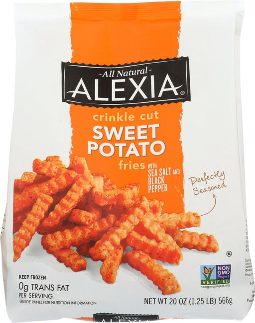 Alexia: Potato Fry Crinkle Cut Sweet With Sea Salt & Black Pepper, 20 Oz