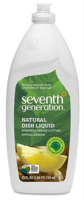 Seventh Generation: Natural Dish Liquid Fresh Citrus & Ginger, 25 Oz