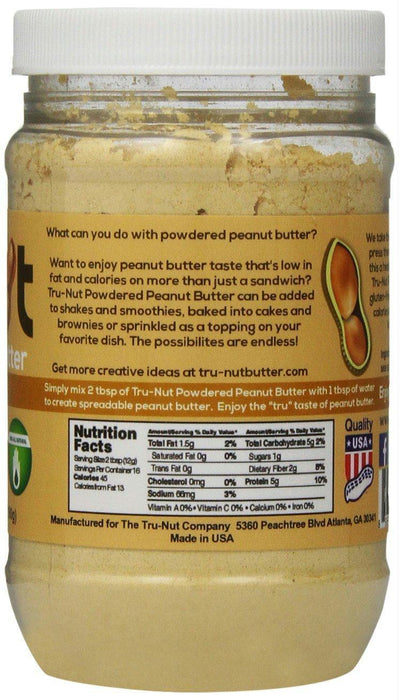 Tru Nut: Powdered Peanut Butter, 6.7 Oz