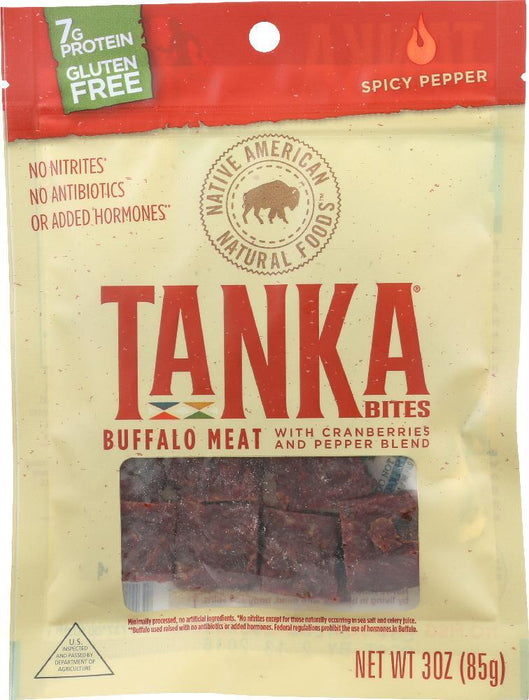 Tanka: Bites Buffalo Meat Spicy Pepper Blend, 3 Oz