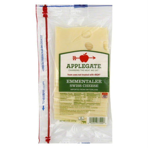 Applegate: Natural Swiss Cheese Emmentaler, 8 Oz