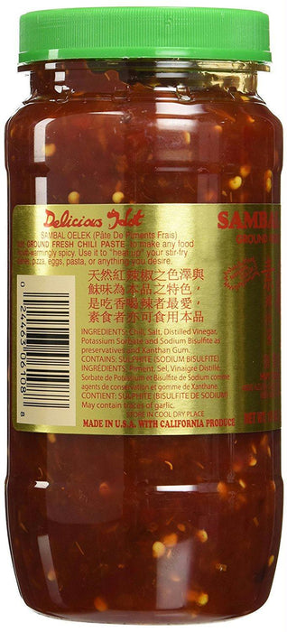 Huy Fong: Sambal Oelek Ground Fresh Chili Paste, 18 Oz