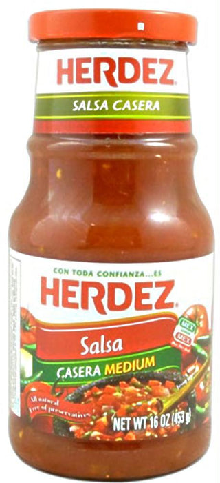 Herdez: Casera Medium Salsa, 16 Oz