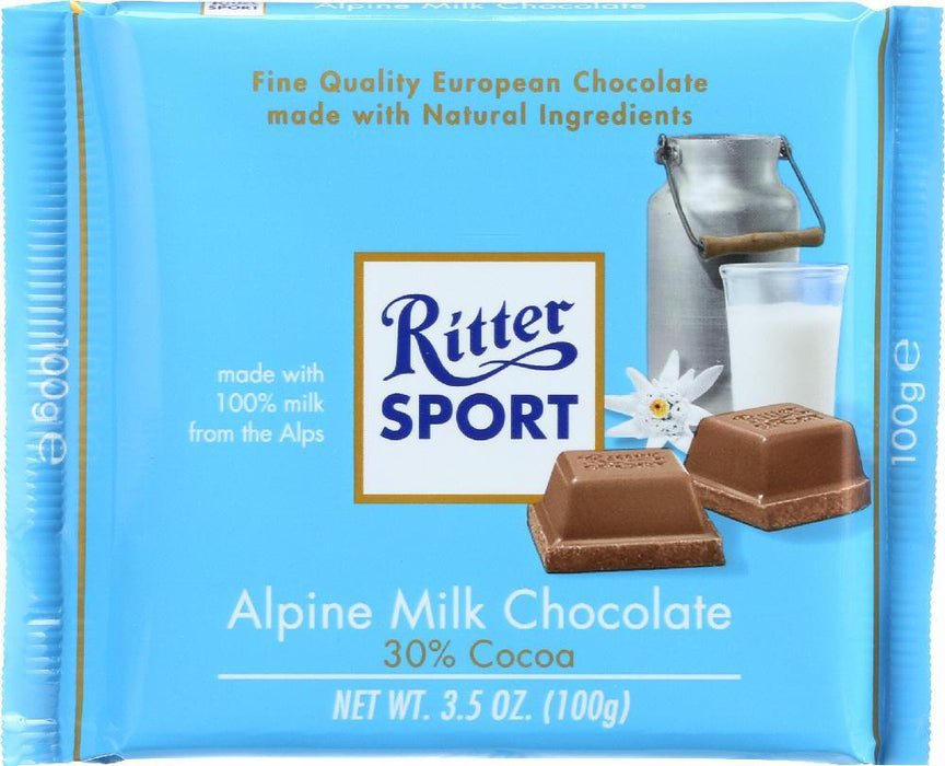 Ritter Sport: Alpine Milk Chocolate Bar, 3.5 Oz