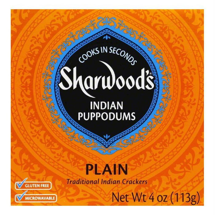 Sharwood's: Puppodums Plain, 4 Oz