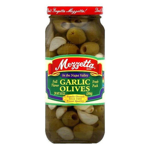 Mezzetta: Garlic Olives, 9.5 Oz