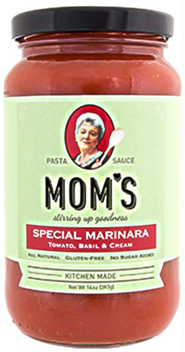 Moms Pasta Sauce: Special Marinara Tomato Basil & Cream, 14 Oz