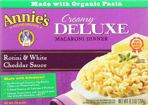 Annie's Homegrown: Deluxe Rotini And White Cheddar Sauce, 9.3 Oz