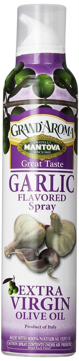 Mantova: Extra Virgin Olive Oil Garlic Flavored Spray, 8 Oz