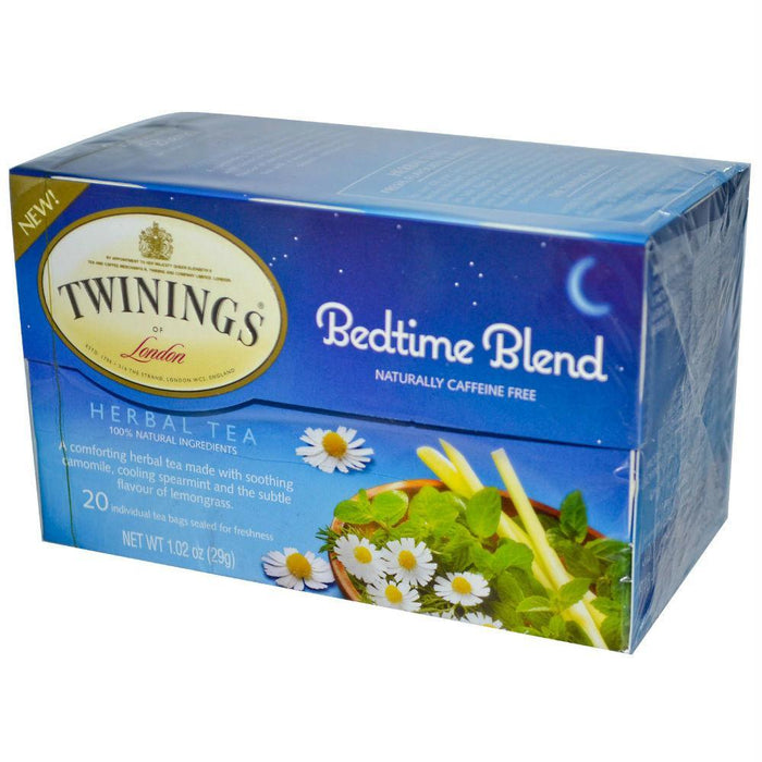 Twinings: Herbal Tea Bedtime Blend Naturally Caffeine Free 20 Bag, 1.02 Oz