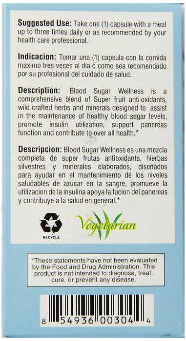 Bio Nutrition: Blood Sugar Wellness, 60 Vegetarian Capsules