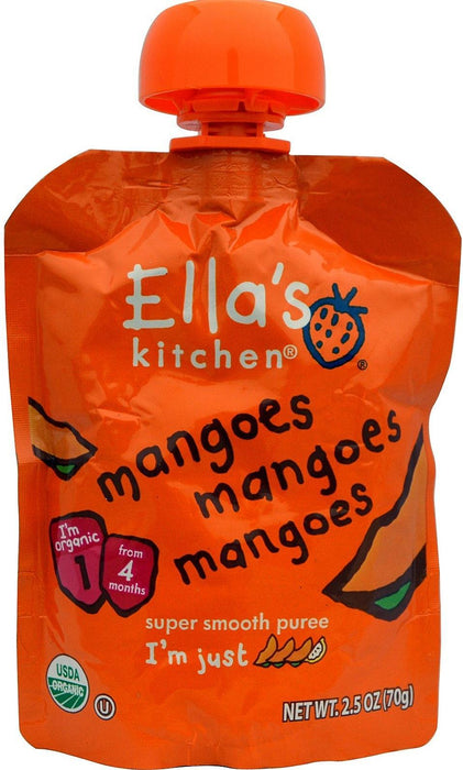 Ella's Kitchen: Organic Super Smooth Puree Mangoes, 2.5 Oz