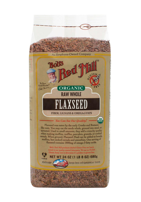 Bob's Red Mill: Organic Natural Raw Whole Flaxseeds, 24 Oz