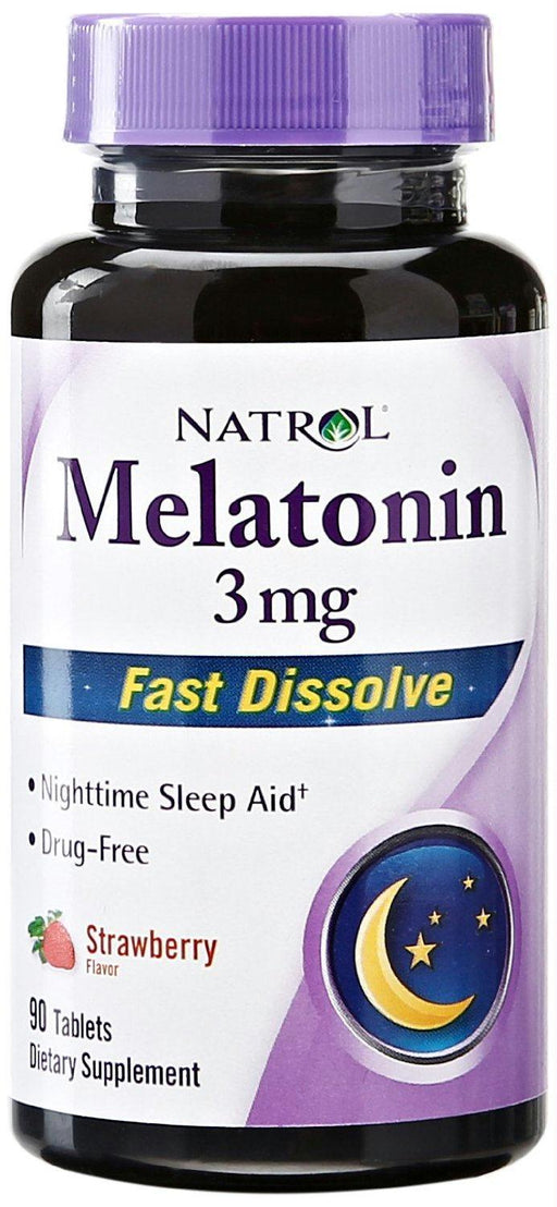 Natrol: Melatonin Fast Dissolve Strawberry Flavor 3 Mg, 90 Tablets