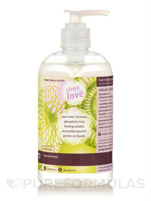 Grab Green: Hand Soap Thyme With Fig Leaf, 12 Oz