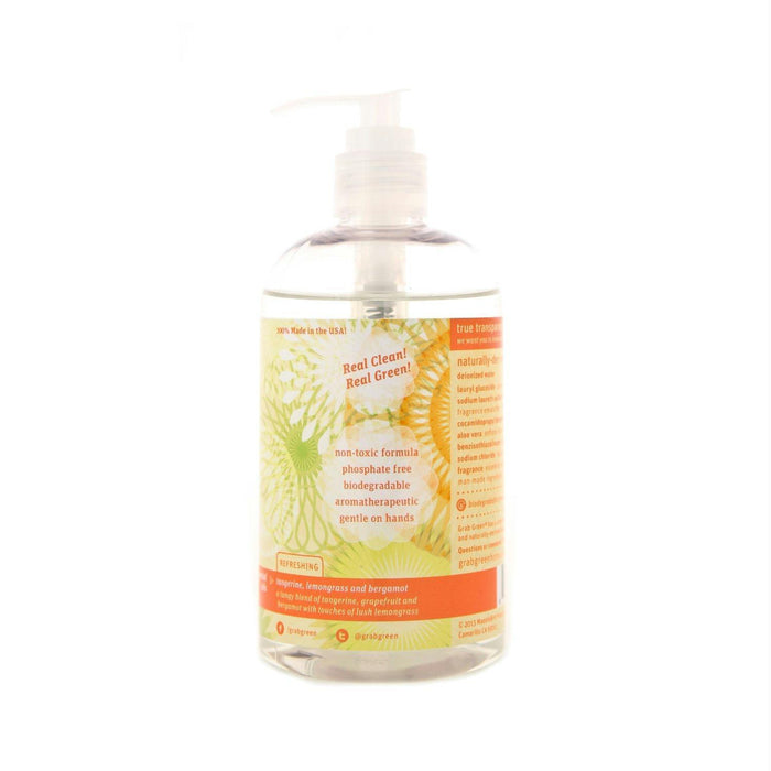 Grab Green: Hand Soap Tangerine With Lemongrass, 12 Oz