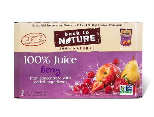 Back To Nature: 100% Juice Squeeze Drink Packs Berry 8 Pack, 48 Oz