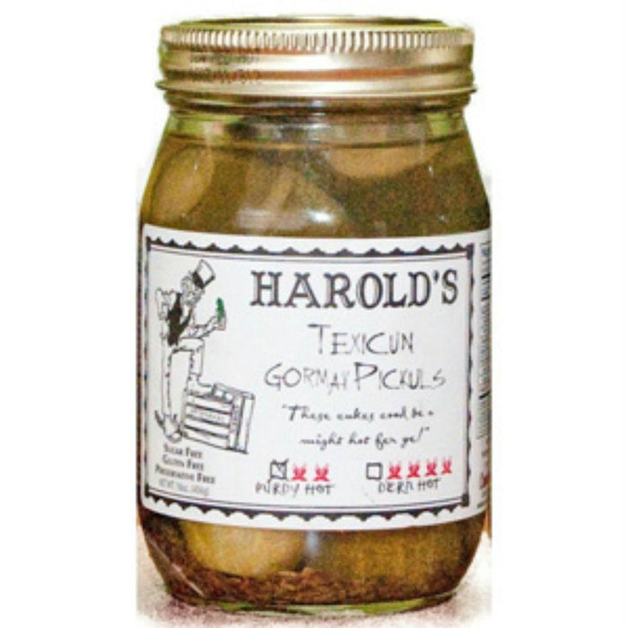 Conscious Choice: Harold's Texicun Gormay Pickuls Purdy Hot, 16 Oz