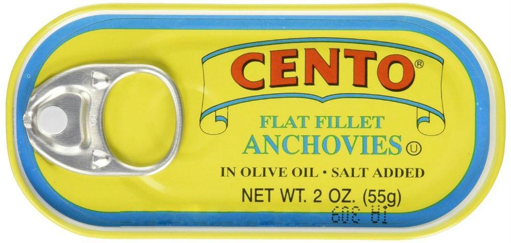 Cento: Flat Fillets Anchovies In Olive Oil, 2 Oz