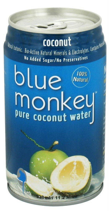 Blue Monkey: 100% Natural Pure Coconut Water No Pulp, 11.2 Oz