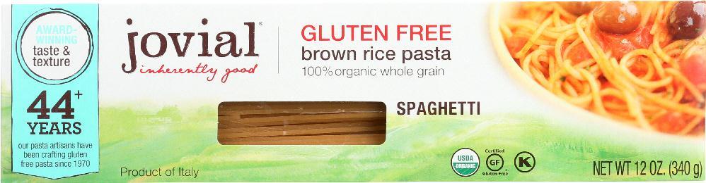 Jovial: Organic Brown Rice Pasta Spaghetti Gluten Free, 12 Oz