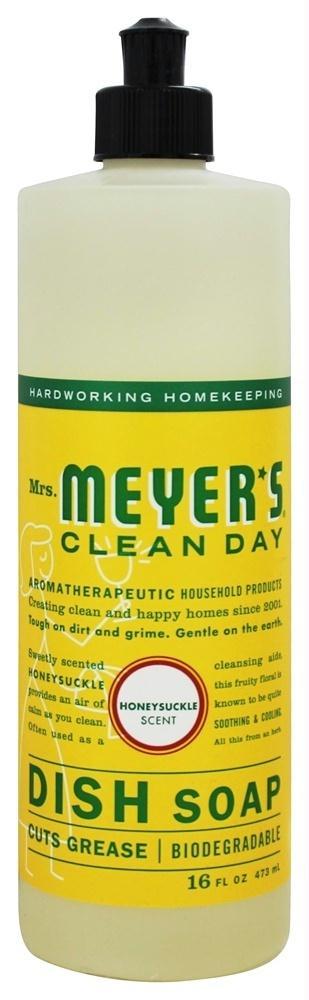 Mrs. Meyer's: Clean Day Liquid Dish Soap Honeysuckle Scent, 16 Oz