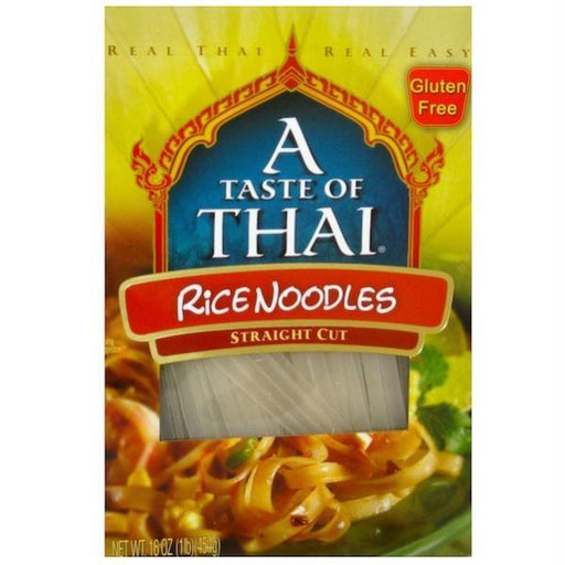 Taste Of Thai: Rice Noodles Straight Cut Gluten Free, 16 Oz