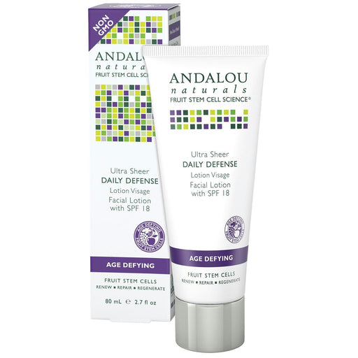 Andalou Naturals: Ultra Sheer Daily Defense Facial Lotion With Spf 18 Age Defying, 2.7 Oz