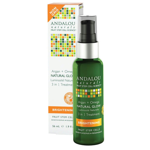 Andalou Naturals:  Argan And Omega Natural Glow 3 In 1 Treatment Brightening, 1.9 Oz