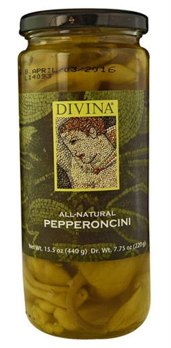 Divina: Pepperoncini All Natural, 7.75 Oz