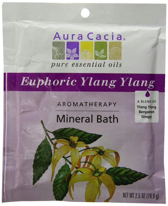 Aura Cacia: Aromatherapy Mineral Bath Euphoria Ylang Ylang, 2.5 Oz