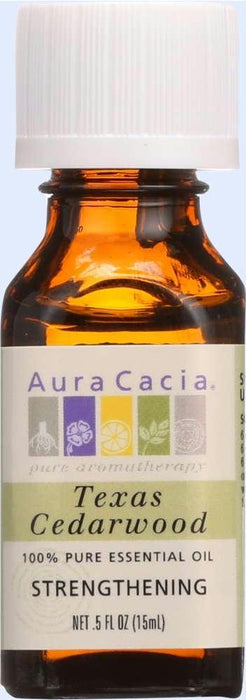 Aura Cacia: 100% Pure Essential Oil Texas Cedarwood, 0.5 Oz