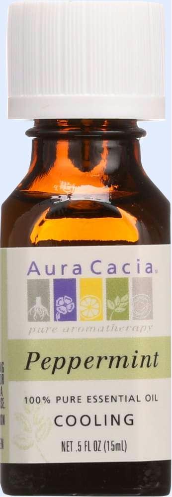 Aura Cacia: 100% Pure Essential Oil Peppermint, 0.5 Oz