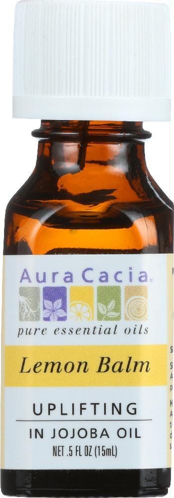 Aura Cacia: Lemon Balm In Jojoba Oil, 0.5 Oz