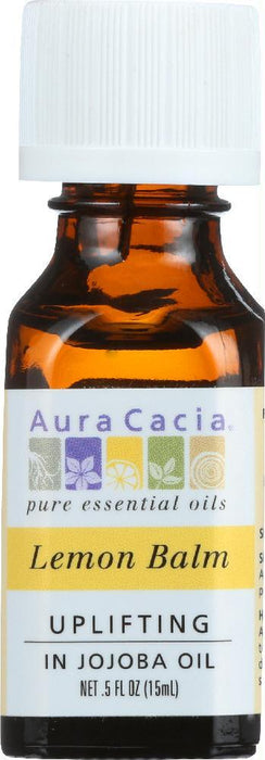 Aura Cacia: Lemon Balm In Jojoba Oil, 0.5 Oz