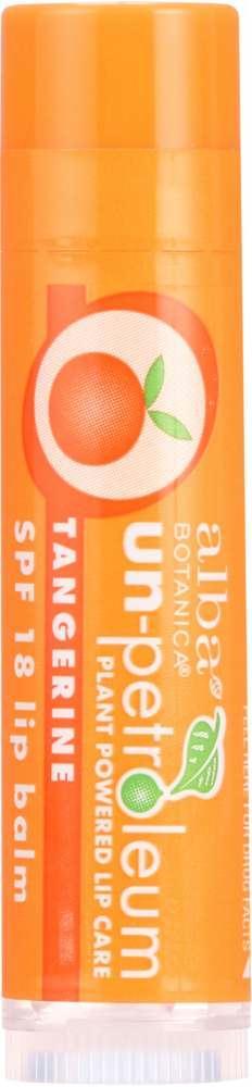 Alba Botanica: Un-petroleum Lip Balm With Spf 18 Tangerine, 0.15 Oz