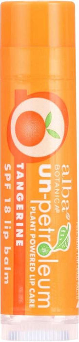 Alba Botanica: Un-petroleum Lip Balm With Spf 18 Tangerine, 0.15 Oz