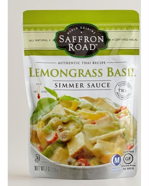 Saffron Road: Gluten Free Simmer Sauce Lemongrass Basil, 7 Oz