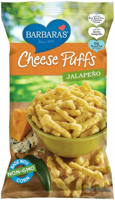 Barbara's Bakery: Cheese Puffs Jalapeño, 7 Oz