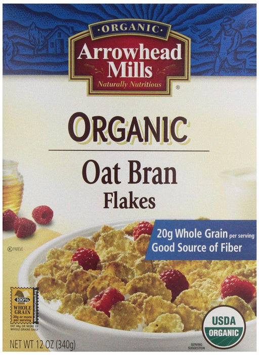 Arrowhead Mills: Organic Oat Bran Flakes, 12 Oz